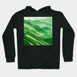 Tropical Green Mountains Oil Effects 1 Hoodie